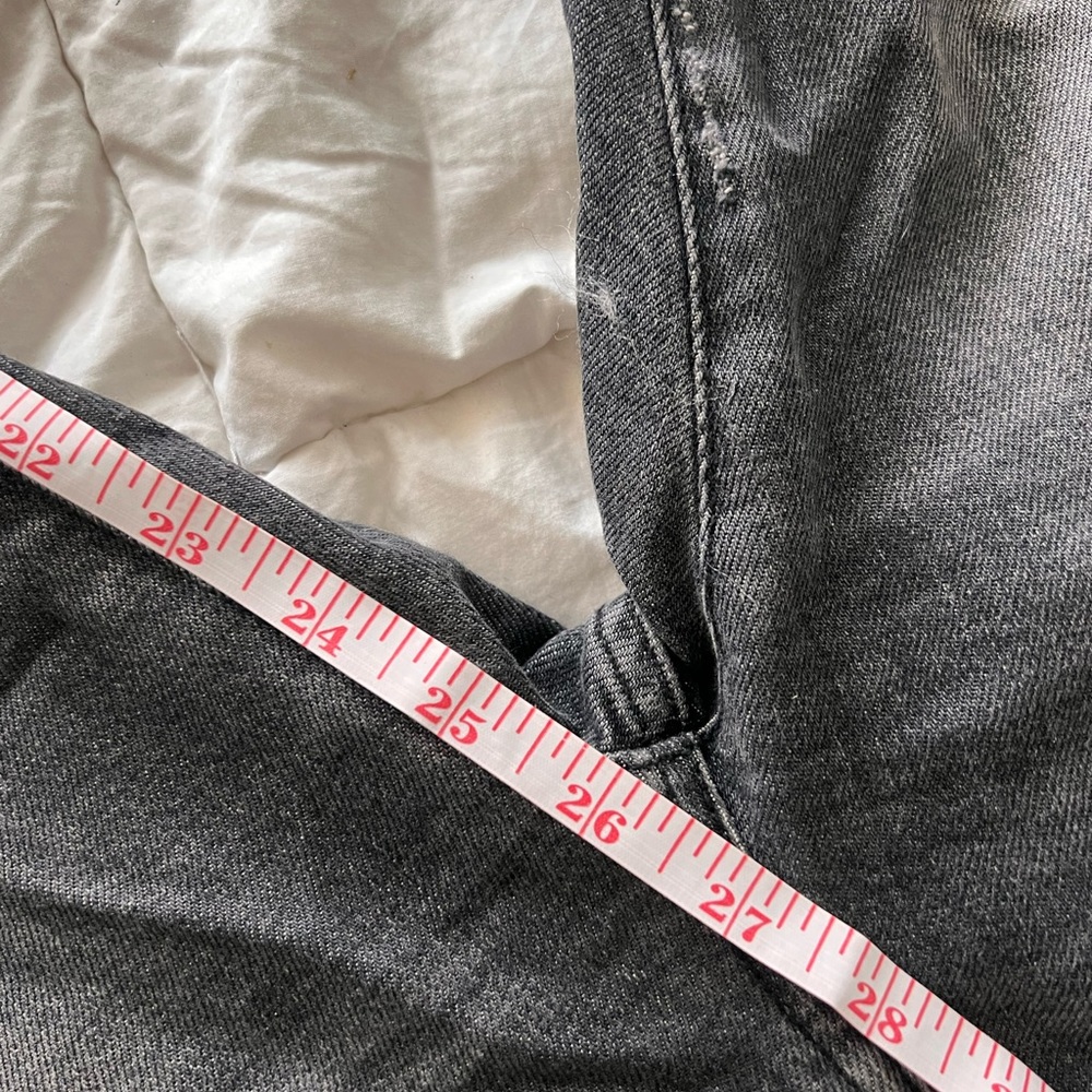 R13 distressed grey/black straight leg jeans - Picture 6 of 6